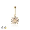 316L SURGICAL STEEL CZ MARQUISE FLOWER VERTICAL HELIX STUD